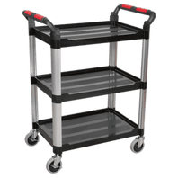 SEALEY 3-Level Composite Workshop Trolley - 3 Wall CX309-1-73
