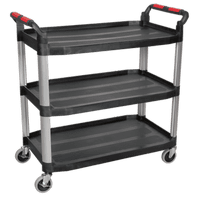 SEALEY 3-Level Composite Workshop Trolley - 3 Wall CX310-1-73