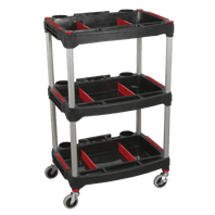 SEALEY 3-Level Composite Workshop Trolley with Parts Storage CX313-1-73