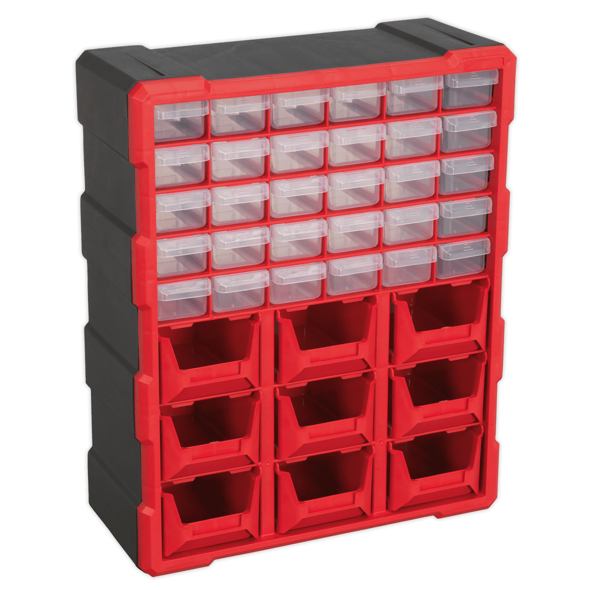 Cabinet Box 39 Drawer - Red/Black