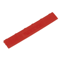 SEALEY 400 x 60mm Red Female Polypropylene Floor Tile Edge - Pack of 6 FT3ERF-1-73