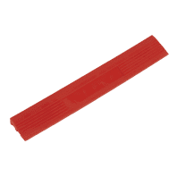 SEALEY 400 x 60mm Red Male Polypropylene Floor Tile Edge - Pack of 6 FT3ERM-1-73
