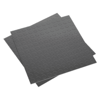 SEALEY 457.2 x 457.2mm Vinyl Floor Tile with Peel & Stick Backing - Silver Coin Finish FT2S-1-73