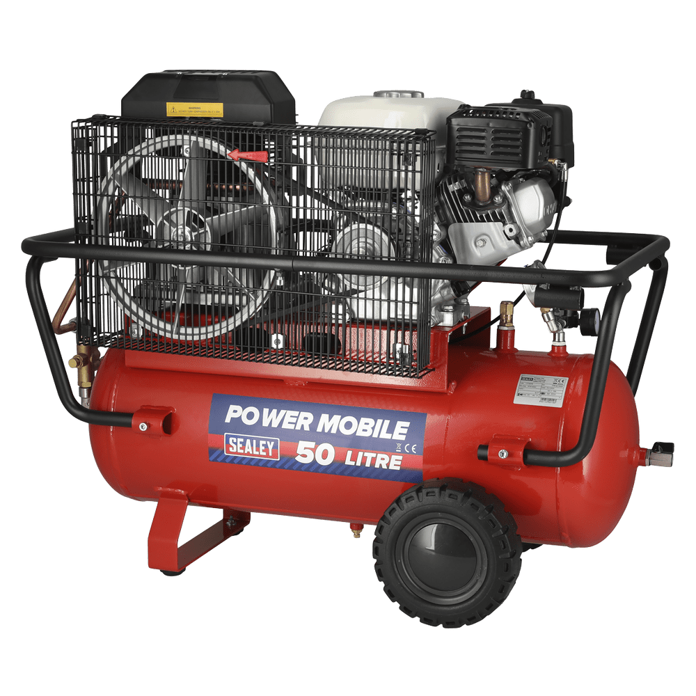 Air Compressor 50L Belt Drive Petrol Engine 5.5hp