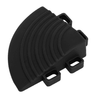 SEALEY 60 x 60mm Black Polypropylene Floor Tile Corners - Pack of 4 FT3CB-1-73