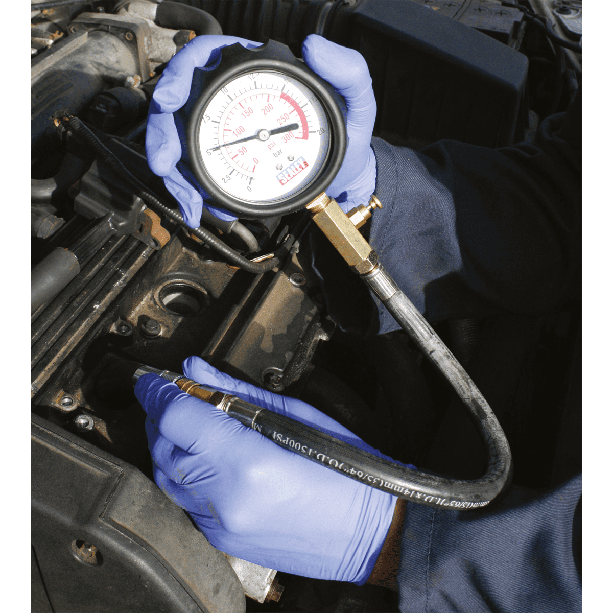Petrol Engine Compression Tester Deluxe Kit 6pc