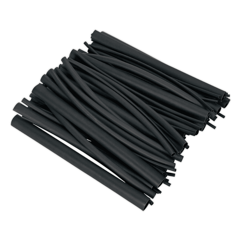 Heat Shrink Tubing Assortment 72pc Black Adhesive Lined 200mm