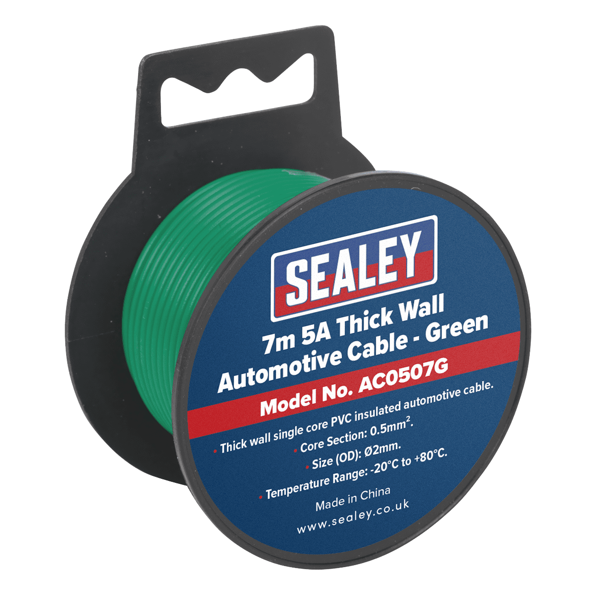 Automotive Cable Thick Wall 5A 7m Green