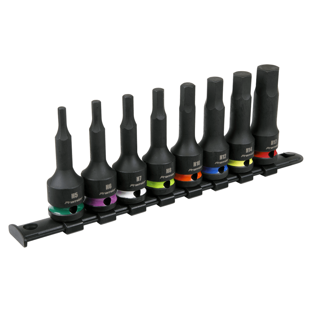 Hex Impact Socket Bit Set 8pc 1/2