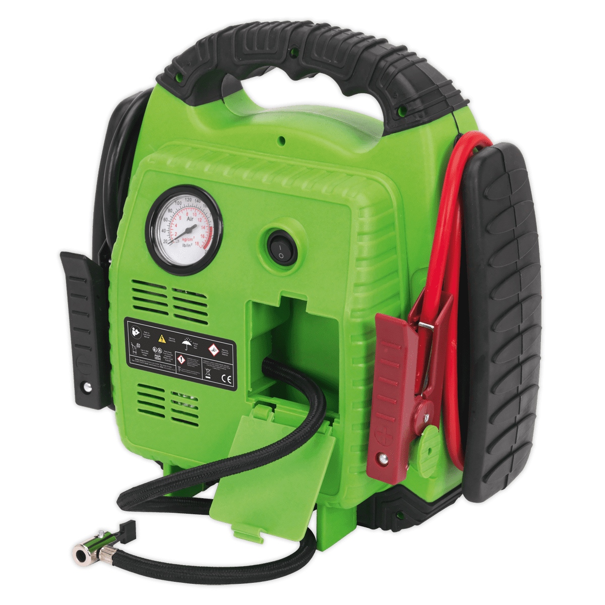 RoadStart® Emergency Jump Starter with Air Compressor 12V 900 Peak Amps