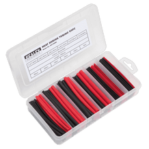 SEALEY 95pc 100mm Heat Shrink Tubing Assortment - Black & Red HST100BR-1-73