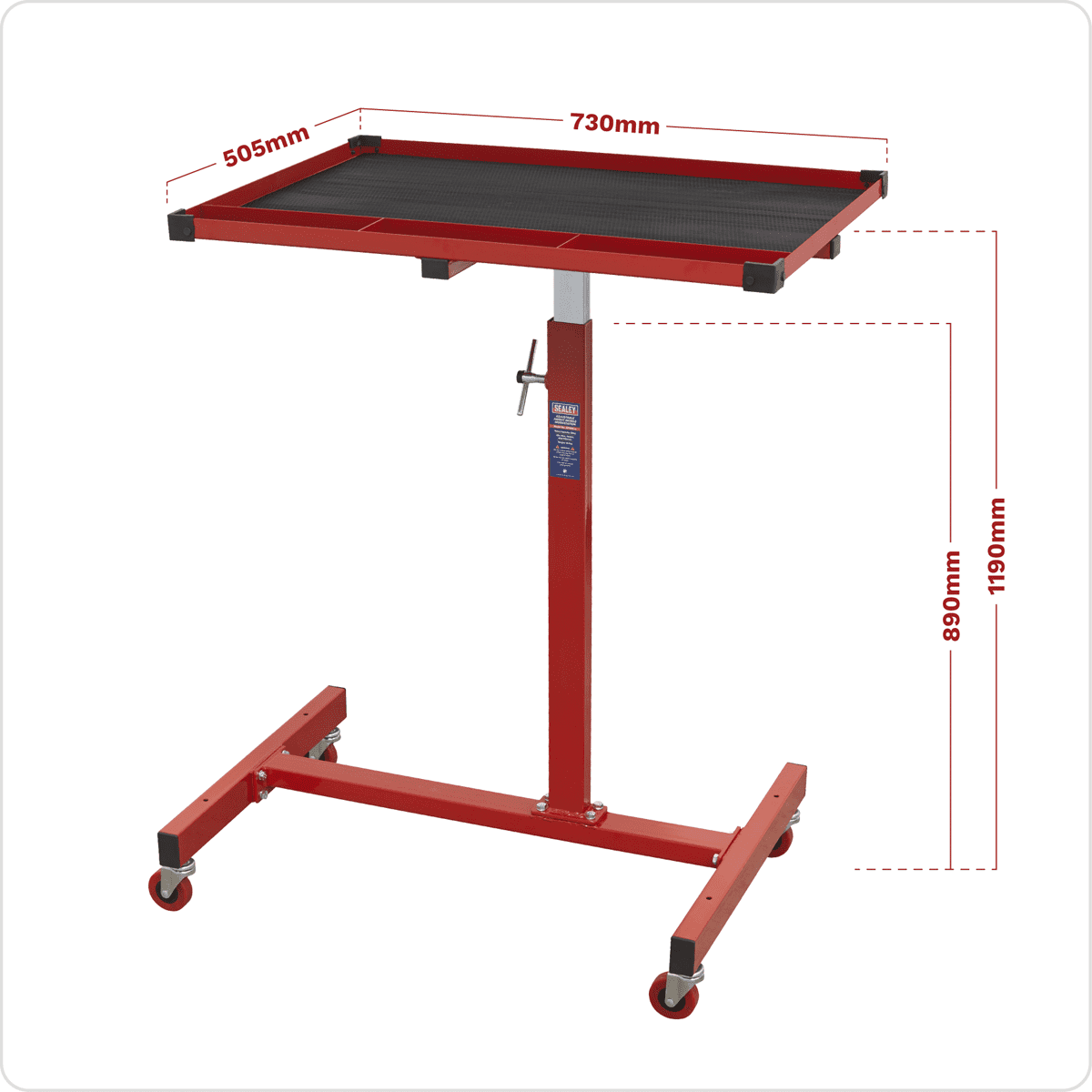 Adjustable height online mobile work table
