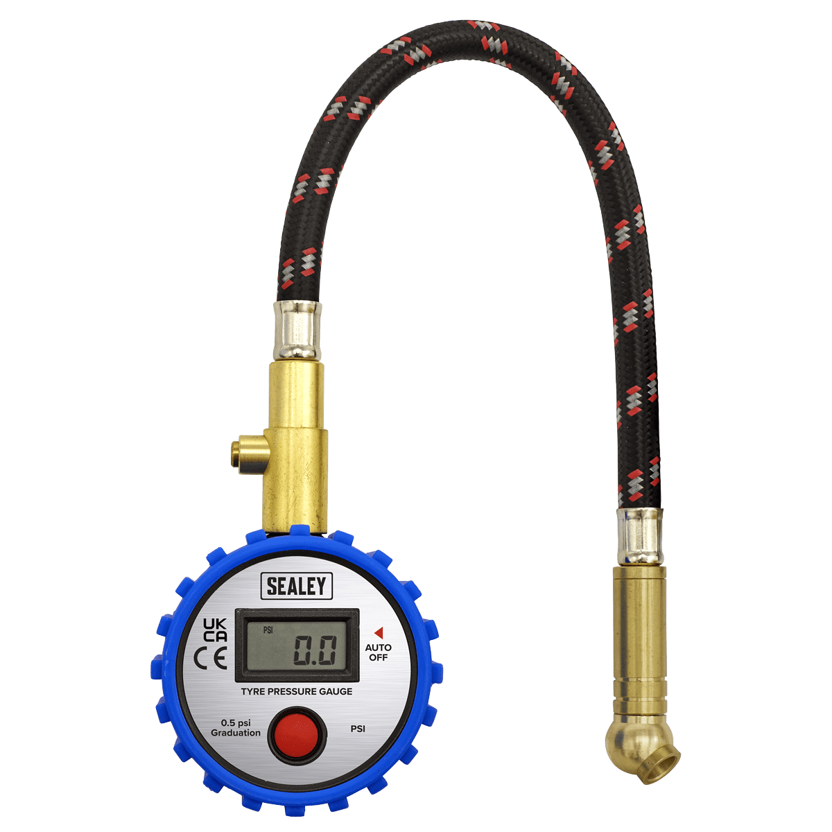 Tyre Pressure Gauge Digital with Leader Hose & Quick Release 0100psi