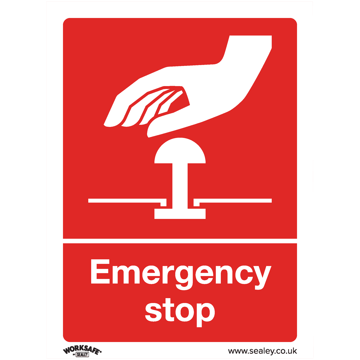 Safe Conditions Safety Sign - Emergency Stop - Self-Adhesive Vinyl ...