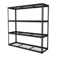 SEALEY Heavy-Duty Modular Racking Unit with 4 Mesh Shelves 300kg Capacity Per Level 1830mm APMR1-1-73