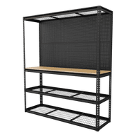 SEALEY Heavy-Duty Modular Workbench with Racking & Pegboard 1820mm 300kg Capacity Per Level APMWB1-1-73