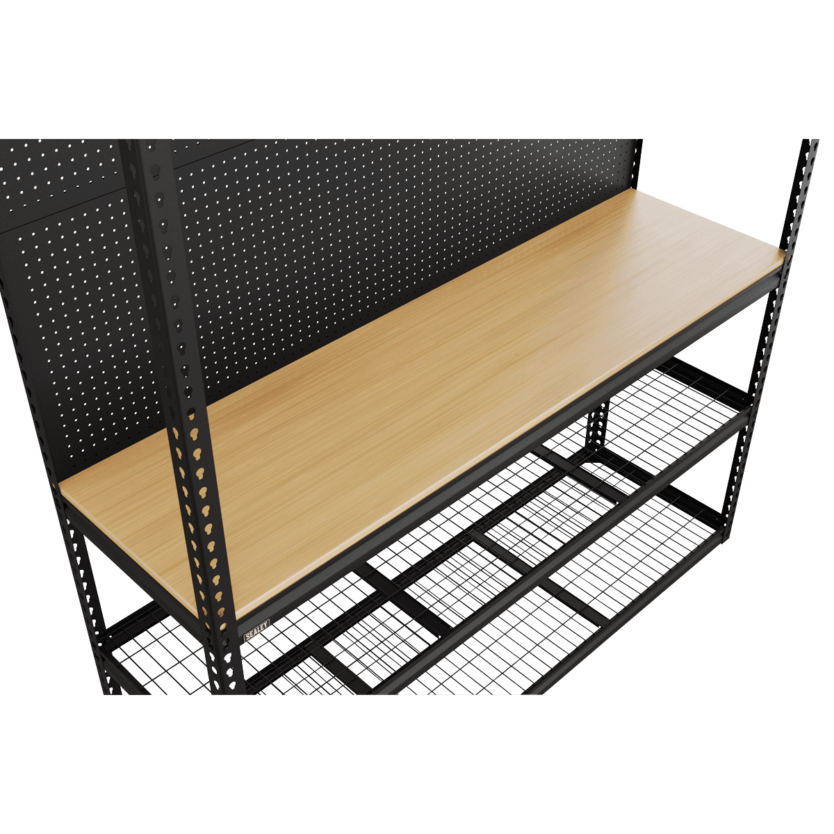 Heavy-Duty Modular Workbench with Racking & Pegboard 1820mm 300kg ...
