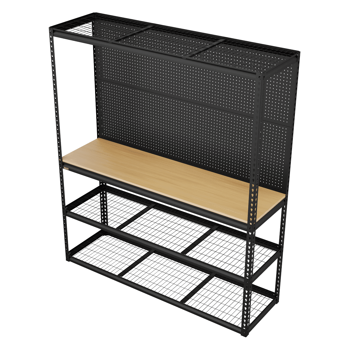 Workbench Using Racking Heavy-Duty Modular Workbench with Racking & Pegboard 1820mm 300kg ...