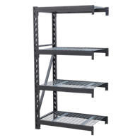 SEALEY Heavy-Duty Racking Extension Pack with 4 Mesh Shelves - 640kg Capacity Per Level AP6372E-1-73