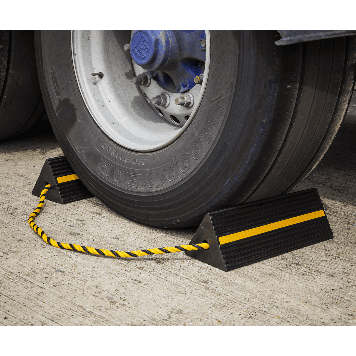 Wheel Chocks Definition Heavy-Duty Rubber Wheel Chocks - Pair