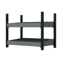 SEALEY Modular Racking Mid Unit 2 Compartment Shelves 580mm APMRM4-1-73
