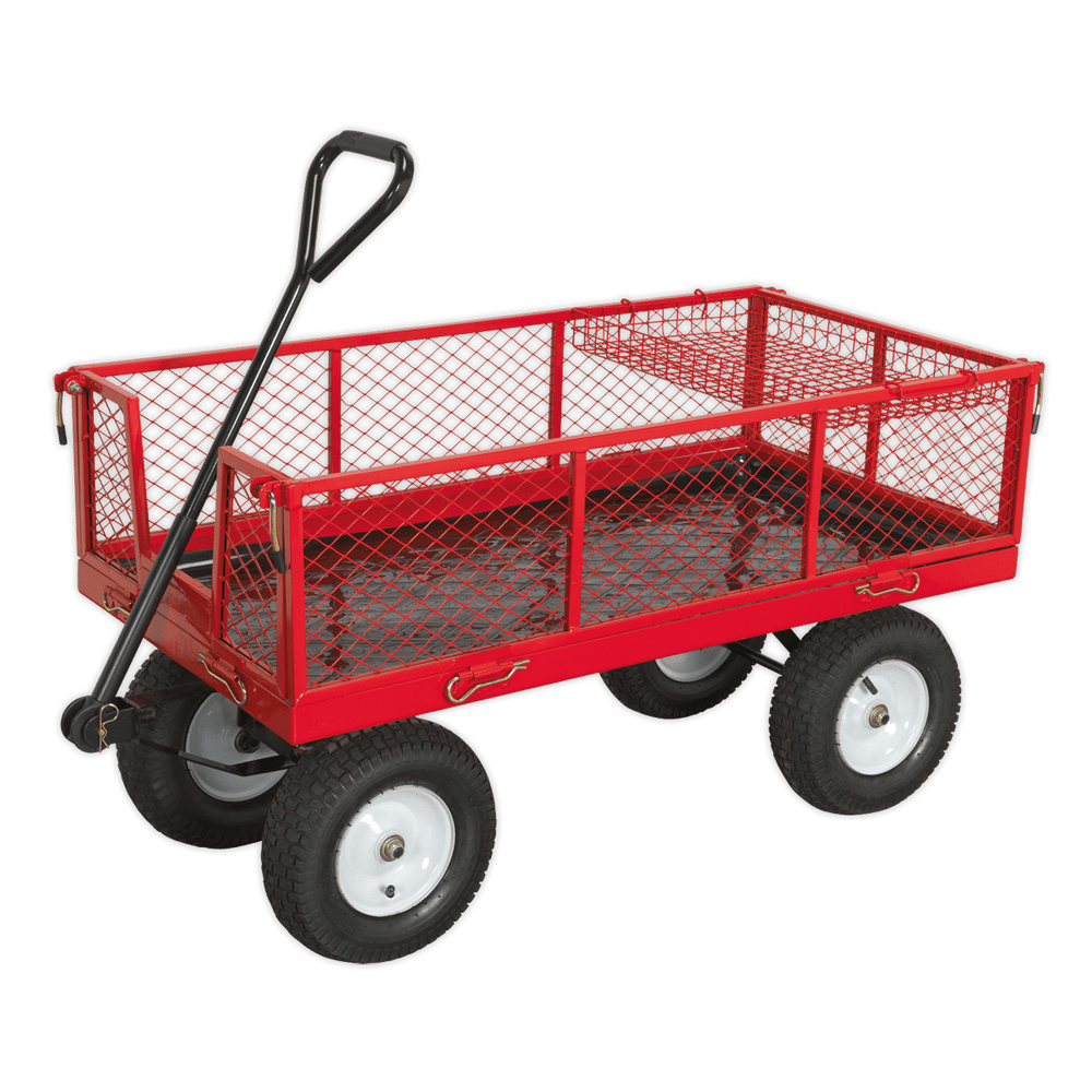 Platform Truck with Sides Pneumatic Tyres 450kg Capacity