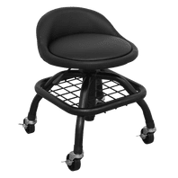 SEALEY Pneumatic Creeper Stool with Adjustable Height Swivel Seat & Back Rest SCR02B-1-73