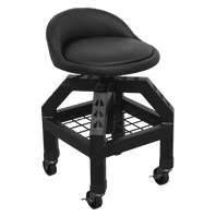 SEALEY Pneumatic Creeper Stool with Adjustable Height Swivel Seat & Back Rest SCR03B-1-73