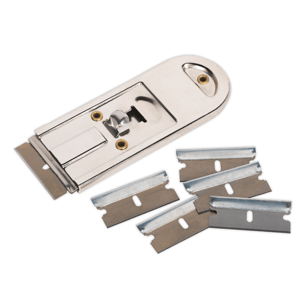Retracting Razor Scraper with Blades