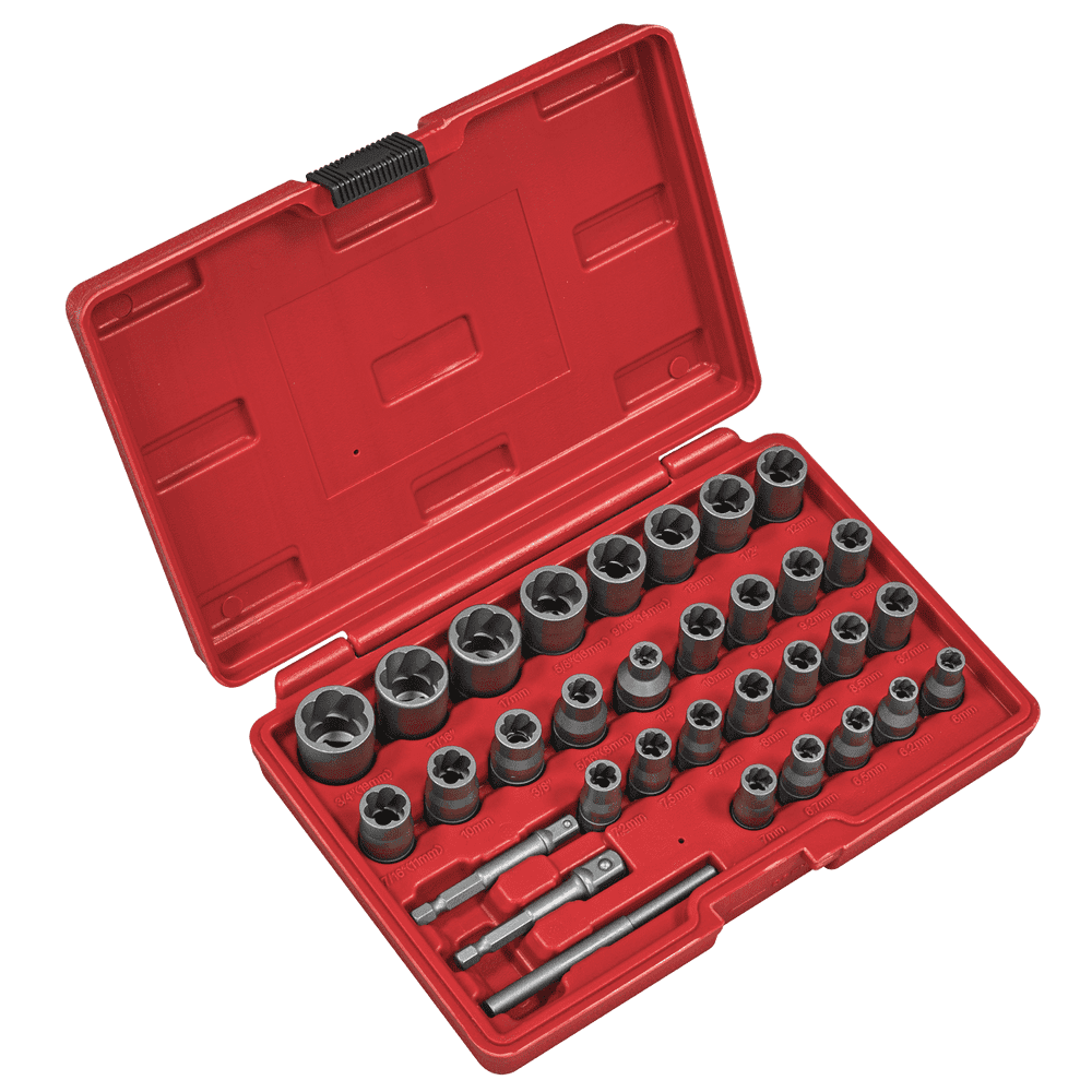 Slim Design Bolt & Nut Extractor Set 32pc