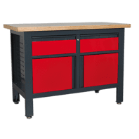 SEALEY Workstation with 2 Drawers & 2 Cupboards AP1372A-1-73