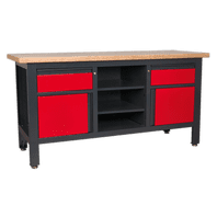SEALEY Workstation with 2 Drawers, 2 Cupboards & Open Storage AP1905A-1-73
