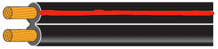 Speaker Cable  - Black /Black with Red tracer 0.75mm2  (#18 AWG)ALT/552BBR-01