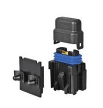 Splashproof Fuseholder with Terminals and Mounting Plate for Blade Type Fuse-0-376-03