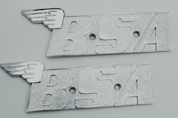 BSA A65 A70 タンクバッジ オイルイン　ビンテージ　英車 BSA Tank ビンテージ BADGES CHROME 1971-72