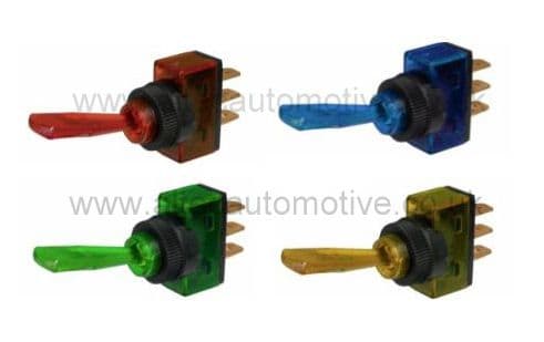 Toggle switch with illumination Available colours - red green amber blue