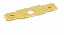 TWO MALE 6.3mm BLADES CENTRAL BOLT HOLE terminal brass 6.3x0.8mm ALT/T30-319-09