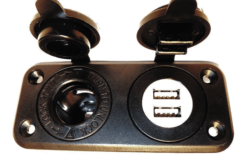 USB POWER SOCKET - TWIN USB SOCKET & STANDARD 20mm POWER SOCKET FLUSH ...