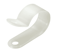 White  Nylon " P " Clips 3.3mm - 27.9mm
