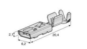 WIRING TERMINAL MTA1108400   F480E    4.8mm  Female  ALT/T1108400--1-61