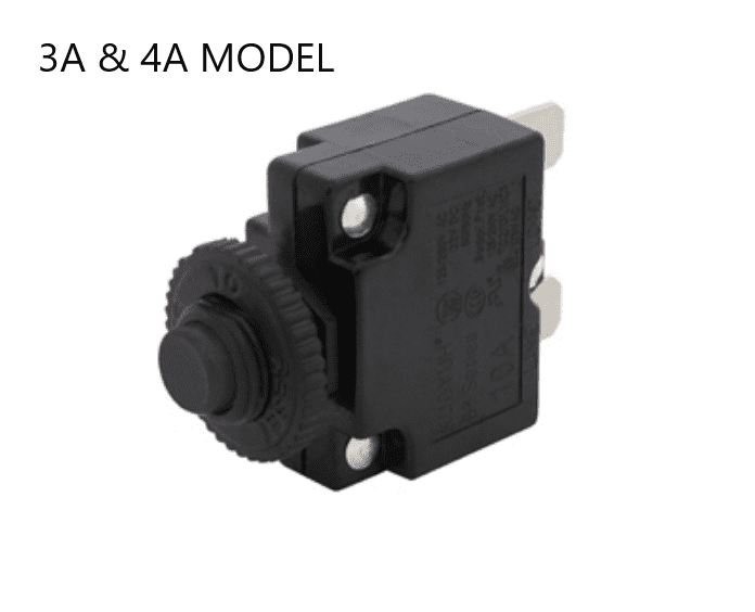 THERMAL FUSES /CIRCUIT BREAKER manual reset Range from 3A 40Amp
