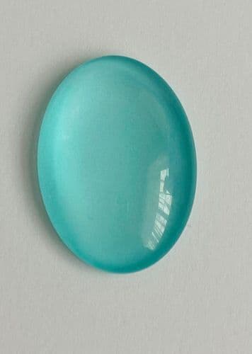 25mm x 18mm Oval Cabochon Aqua Allum