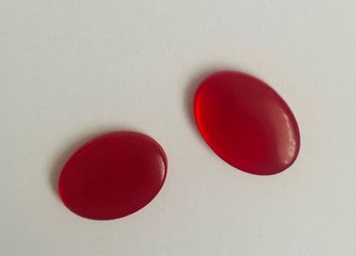 25mm x 18mm Oval Cabochon Red Allum