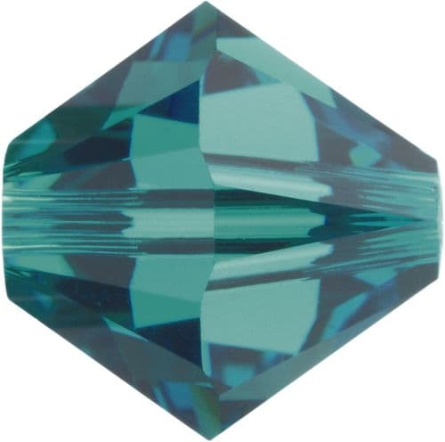 50 x 4mm SWAROVSKI ELEMENTS Blue Zircon Xilion Beads -