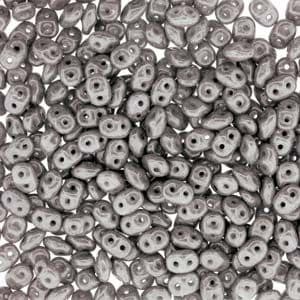 Czech 2 Hole Superduo Beads, 2.5 x 5mm Glass Beads Chalk Jet Luster