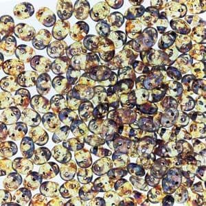 Czech 2 Hole Superduo Beads, 2.5 x 5mm Glass Beads, Crystal Picasso