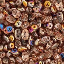 Czech 2 Hole Superduo Beads, 2.5 x 5mm Glass Beads Crystal Sliperit