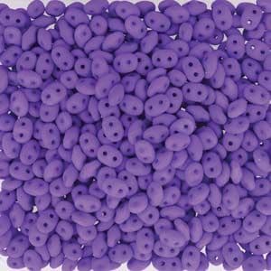 Czech 2 Hole Superduo Beads, 2.5 x 5mm Neon Orchid 10 grams