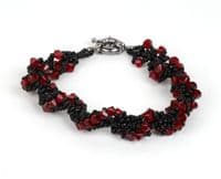 Spiral Rope Crystal Beadwork Bracelet Jewellery Making Kit with SWAROVSKI® ELEMENTS crystal beads Sapphire