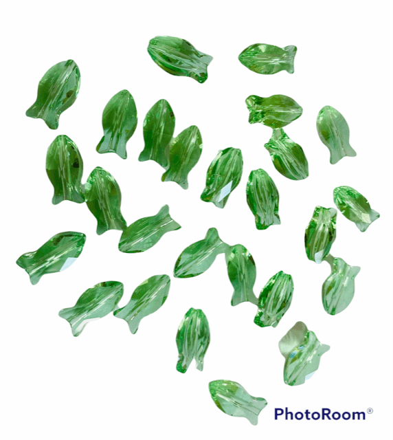 Swarovski 14mm Fish Bead Peridot